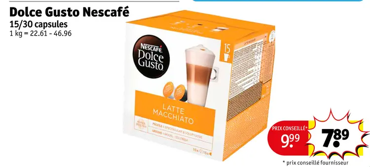 Offre: Dolce Gusto Nescafé Latte Macchiato