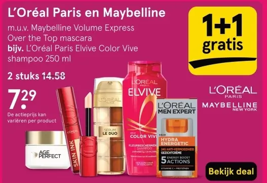 Aanbieding: L'Oréal Paris en Maybelline