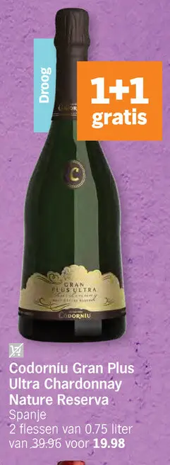 Promotie: Codorniu Gran Plus Ultra Chardonnay Nature Reserva
