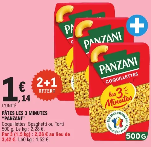 Promotie: Pâtes les 3 minutes