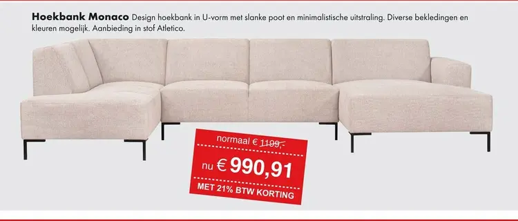 Aanbieding: Monaco hoekbank
