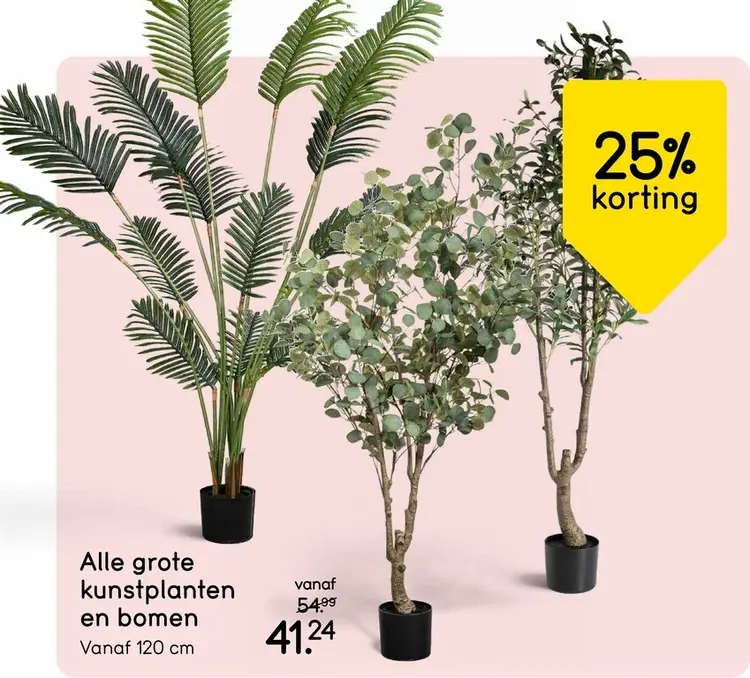 Promotie: Grote kunstplanten en bomen
