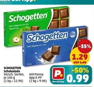 Aanbieding: SCHOGETTEN Schokolade