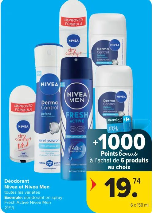 Offre: Déodorant Nivea et Nivea Men