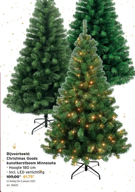 Promotie: Christmas Goods kunstkerstboom Minnesota