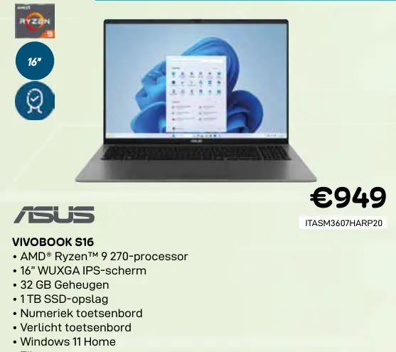 Promotie: Vivobook s16