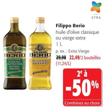 Offre: Huile d'olive classique ou vierge extra