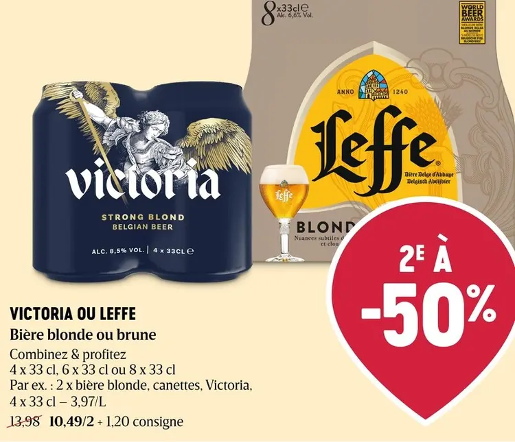 Offre: Bière blonde ou brune
