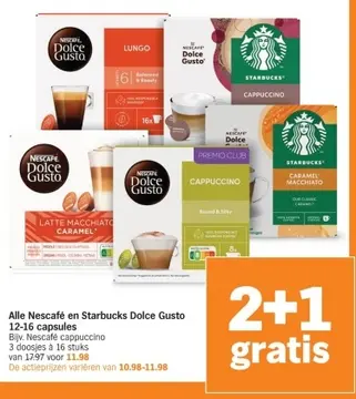 Aanbieding: Alle Nescafé en Starbucks Dolce Gusto
