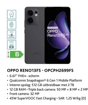 Aanbieding: Oppo reno13fs - opcph2699fs