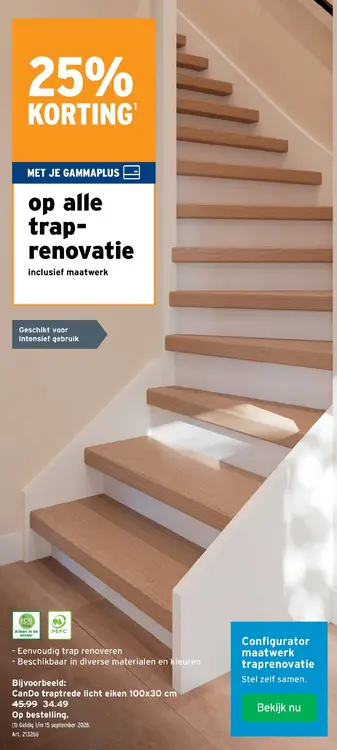 Promotie: CanDo traptrede licht eiken