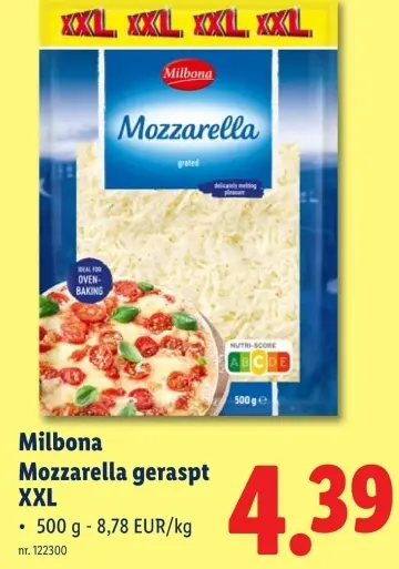 Promotie: Mozzarella geraspt XXL