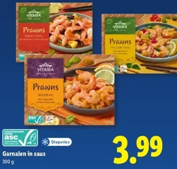 Aanbieding: Garnalen in saus