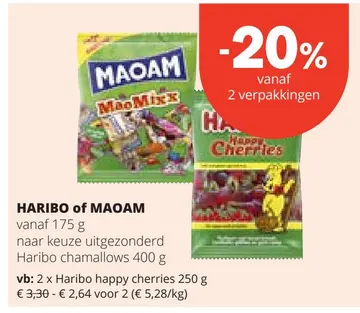 Aanbieding: HARIBO of MAOAM