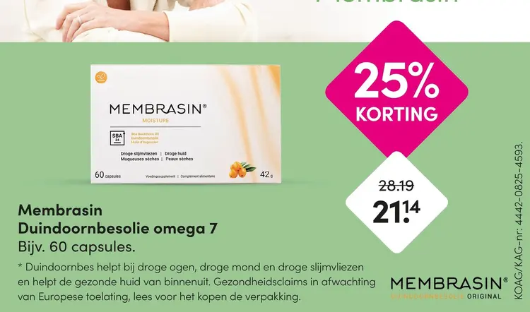Aanbieding: Membrasin Duindoornbesolie omega 7
