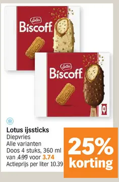 Aanbieding: Lotus ijssticks