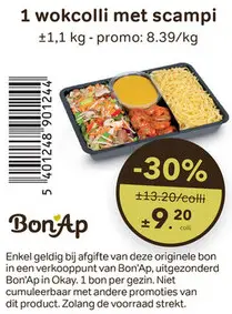Promotie: wokcolli met scampi