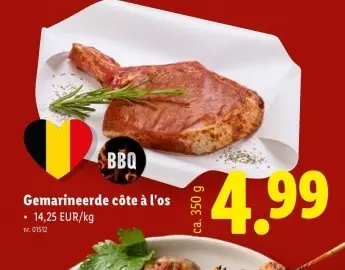 Promotie: Gemarineerde côte à l'os