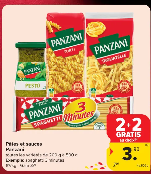Offre: Pâtes et sauces