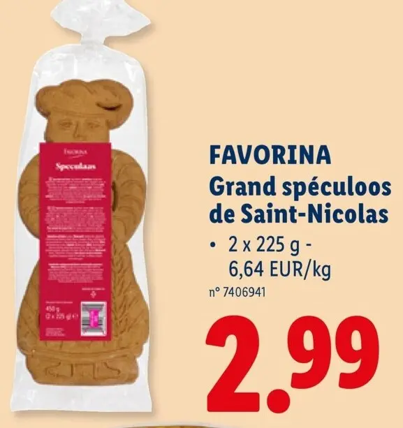 Offre: Favorina Grand spéculoos de Saint-Nicolas