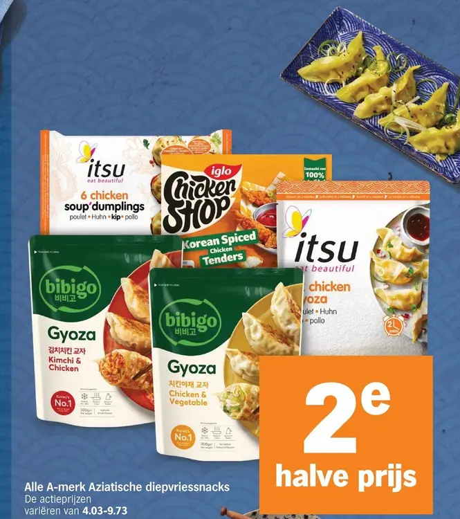 Aanbieding: Alle A-merk Aziatische diepvriessnacks