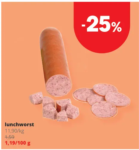Promotie: lunchworst