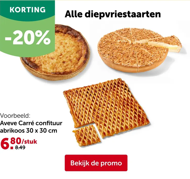 Promotie: Diepvriestaarten
