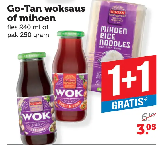 Aanbieding: Go-Tan woksaus of mihoen