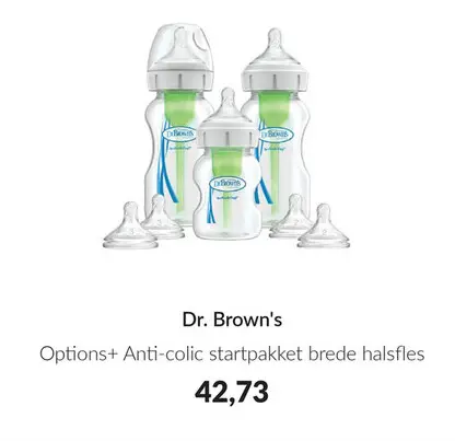 Aanbieding: Options+ Anti-colic startpakket brede halsfles