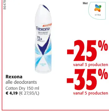 Aanbieding: Rexona alle deodorants