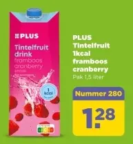 Tintelfruit drink framboos cranberry