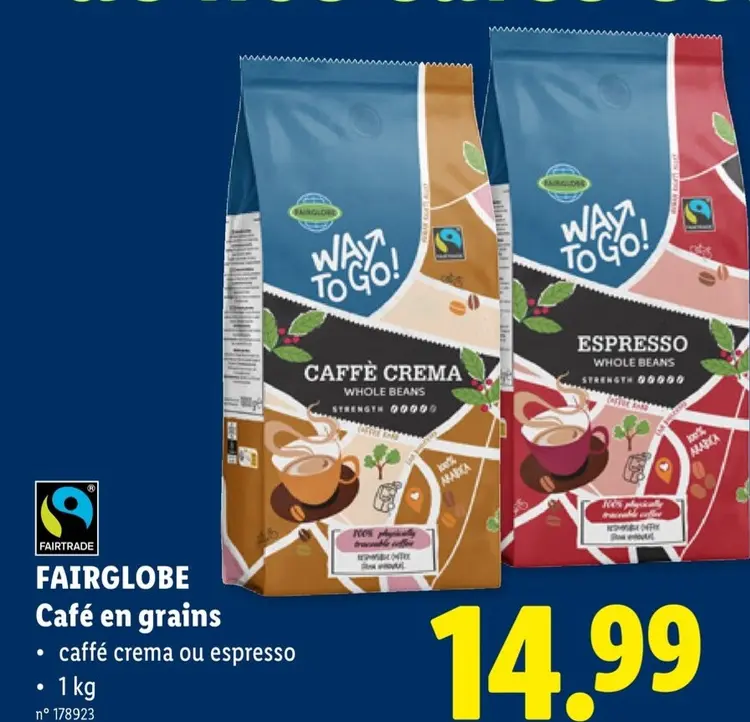 Offre: Fairglobe Café en grains