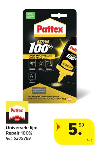 Promotie: Universele lijm Repair 100%
