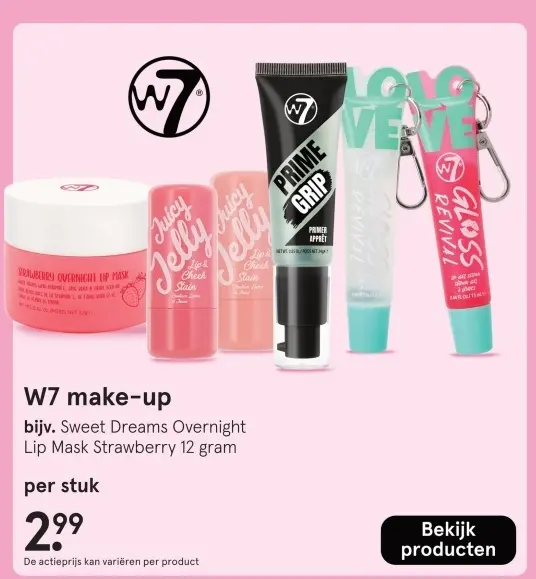 Aanbieding: W7 make-up