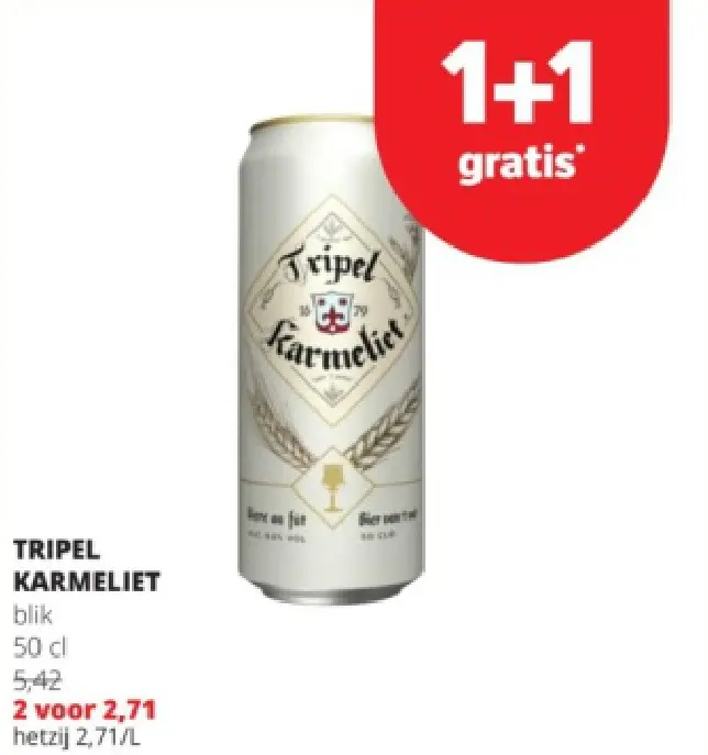 Promotie: Blik bier 50 cl