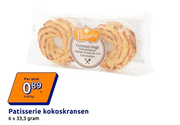 Aanbieding: Patisserie kokoskransen