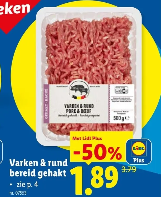 Promotie: Varken & rund bereid gehakt
