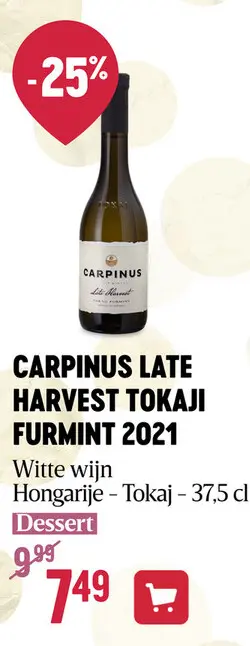Aanbieding: Late Harvest | Tokaji Furmint
