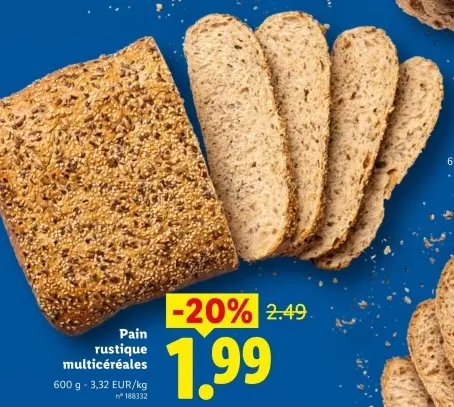 Offre: Pain rustique multicéréales