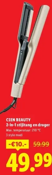 Aanbieding: 2-in-1 stijltang en droger