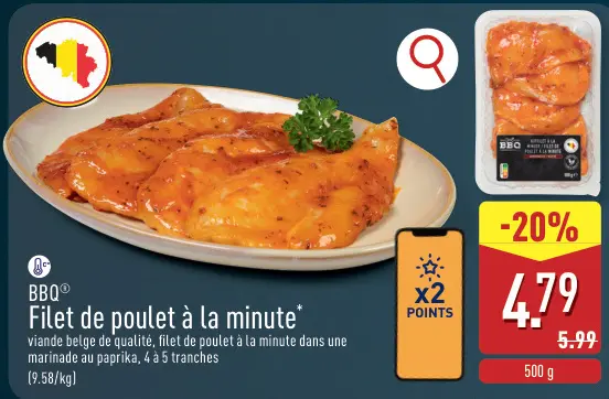 Offre: Filet de poulet à la minute