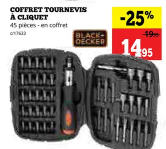 Offre: Coffret tournevis à cliquet