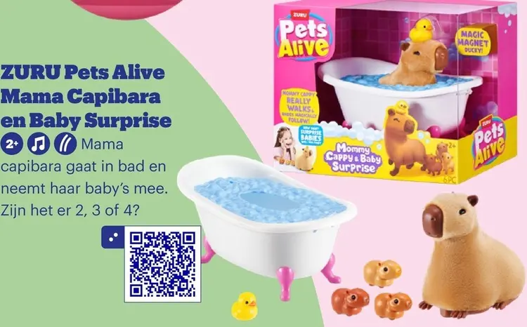 Promotie: Pets Alive Mama Capibara en Baby Surprise