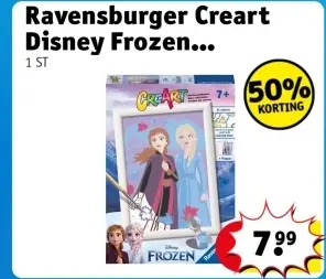 Aanbieding: Ravensburger Creart Disney Frozen Schilderen Op Nummer