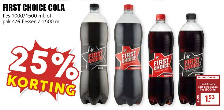 Aanbieding: First Choice Cola