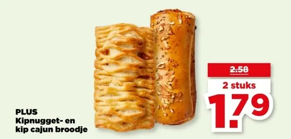 Kipnugget- en kip cajun broodje