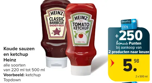 Promotie: Koude sauzen en ketchup