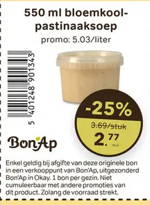 Promotie: bloemkool-pastinaaksoep