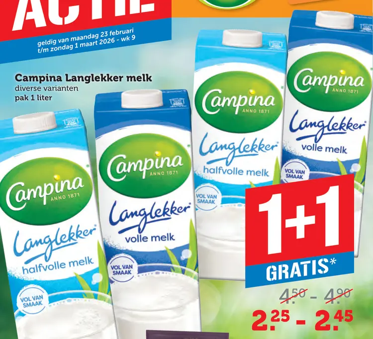 Aanbieding: Langlekker melk