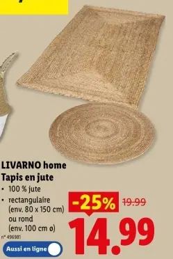 Offre: Tapis en jute